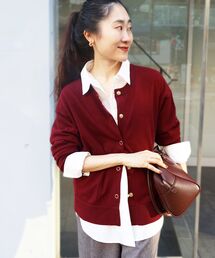 ボルドー」に該当するレディースのカーディガン/ボレロ