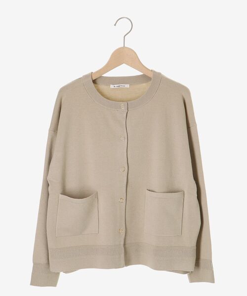 le.coeur blanc（ルクールブラン）の「リングボタンクルーカーディガン（カーディガン/ボレロ・レディース・ブラウン系その他2/ブラック系その他/ダークグリーン/ボルドー/ベージュ・38）」の7枚目の写真