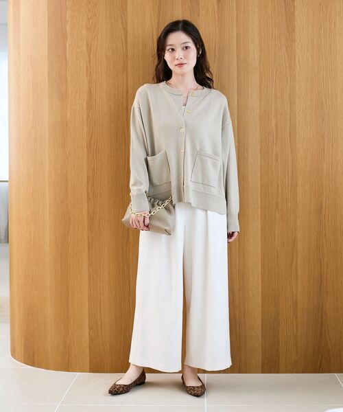 le.coeur blanc（ルクールブラン）の「リングボタンクルーカーディガン（カーディガン/ボレロ・レディース・ブラウン系その他2/ブラック系その他/ダークグリーン/ボルドー/ベージュ・38）」の16枚目の写真