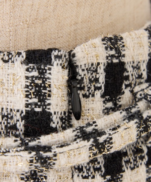 one after another NICE CLAUP（ワンアフターアナザーナイスクラップ）の「ベルト付きショートパンツ（その他パンツ・レディース・チャコールグレー/ブラック/ホワイト×ブラック/ホワイト・FREE）」の14枚目の写真