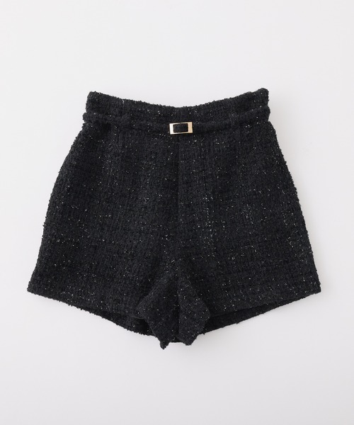 one after another NICE CLAUP（ワンアフターアナザーナイスクラップ）の「ベルト付きショートパンツ（その他パンツ・レディース・チャコールグレー/ブラック/ホワイト×ブラック/ホワイト・FREE）」の19枚目の写真