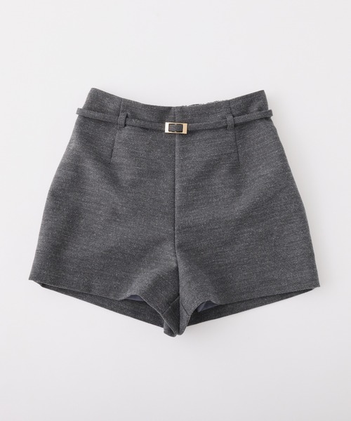 one after another NICE CLAUP（ワンアフターアナザーナイスクラップ）の「ベルト付きショートパンツ（その他パンツ・レディース・チャコールグレー/ブラック/ホワイト×ブラック/ホワイト・FREE）」の18枚目の写真