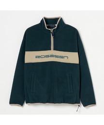 【Rosasen/GOLF】ウォームシールドフリース ハーフジップ切替プルオーバー