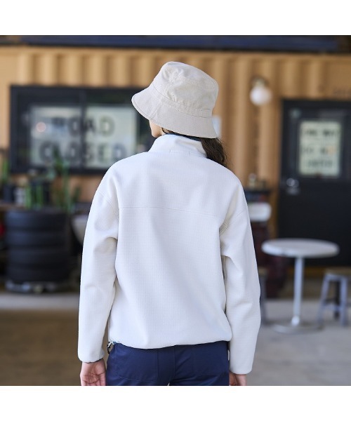 ROSASEN(ロサーセン)の「【Rosasen/GOLF】ウォームシールドフリース ハーフジップ切替プルオーバー(その他トップス・レディース・グリーン/アイボリー・L/M)」の4枚目の写真