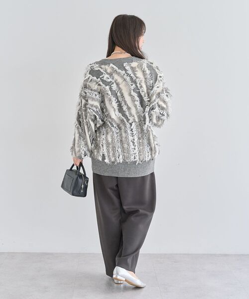 ELENCARE DUE(エレンカーレデュエ)の「・ELENCARE DUE フリンジジャカードカーディガン(カーディガン/ボレロ・レディース・ブラウン/グレー/ベージュ・FREE)」の16枚目の写真