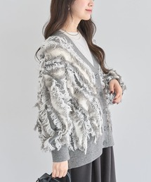 ELENCARE DUE | ・ELENCARE DUE フリンジジャカードカーディガン(カーディガン/ボレロ)