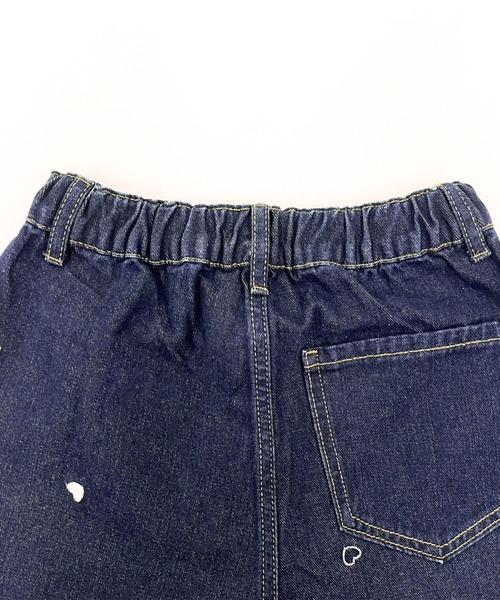 DAY CLOSET（デイ クローゼット）の「【ゆるっと可愛い小粒ハート刺繍】ハイウエスト デニム パンツ レディース（デニムパンツ・レディース・ネイビー/ブラック・S/M/L）」の18枚目の写真