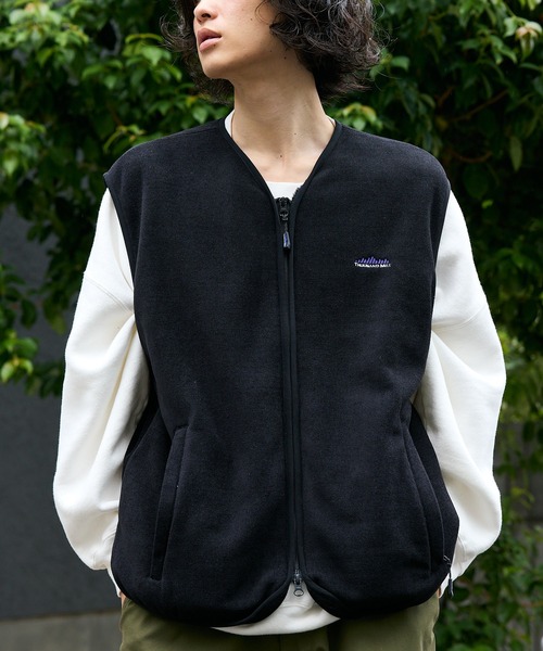 セール】THOUSAND MILE/サウザンドマイル KNIT FREECE ZIP VEST ダブル
