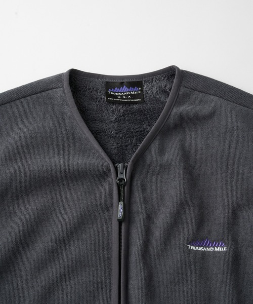 THOUSAND MILE(サウザンドマイル)の「THOUSAND MILE/サウザンドマイル KNIT FREECE ZIP VEST ダブルジップ ニットベスト(ベスト・メンズ・サンドベージュ/チャコール/ブラック・XS/L/M/XL)」の10枚目の写真