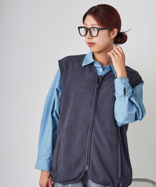 セール】THOUSAND MILE/サウザンドマイル KNIT FREECE ZIP VEST ダブル