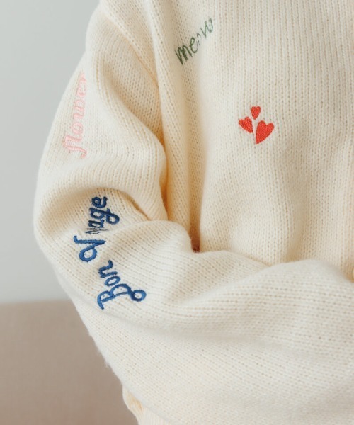 flower(フラワー)の「ファニーグラフィティニット(カーディガン/ボレロ・レディース・グレー・FREE)」の8枚目の写真