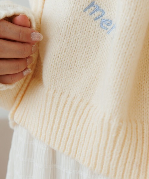 flower(フラワー)の「ファニーグラフィティニット(カーディガン/ボレロ・レディース・グレー・FREE)」の10枚目の写真