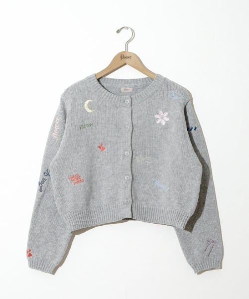 flower(フラワー)の「ファニーグラフィティニット(カーディガン/ボレロ・レディース・グレー・FREE)」の16枚目の写真