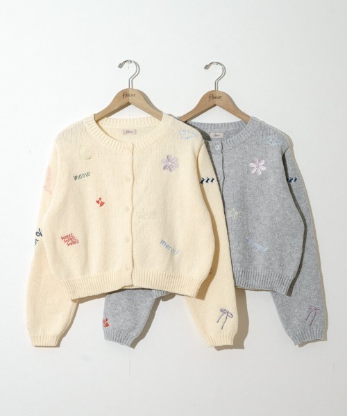 flower(フラワー)の「ファニーグラフィティニット(カーディガン/ボレロ・レディース・グレー・FREE)」の17枚目の写真