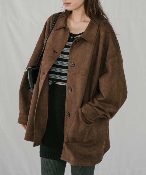 スエードライクオーバージャケット（その他アウター）｜duei（デュイ
