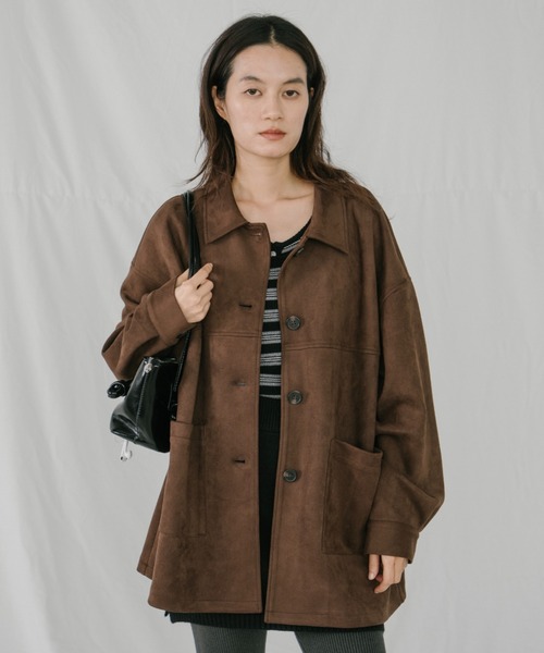 スエードライクオーバージャケット（その他アウター）｜duei（デュイ