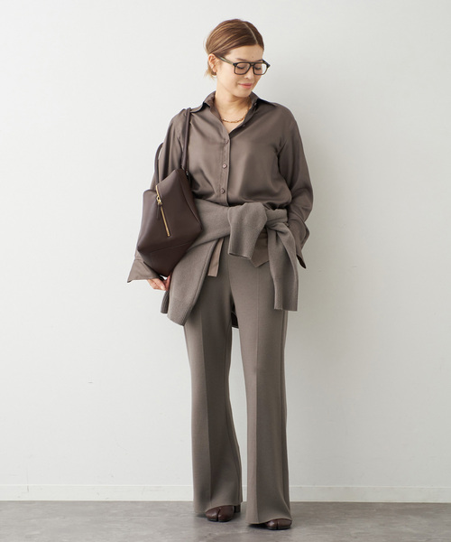 Deuxieme Classe（ドゥーズィエムクラス）の「Silk Looker シャツ（シャツ/ブラウス・レディース・モカ/キャメル・FREE）」の3枚目の写真