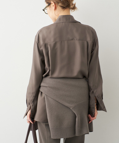 Deuxieme Classe（ドゥーズィエムクラス）の「Silk Looker シャツ（シャツ/ブラウス・レディース・モカ/キャメル・FREE）」の8枚目の写真
