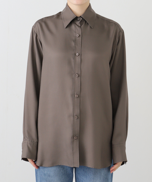 Deuxieme Classe（ドゥーズィエムクラス）の「Silk Looker シャツ（シャツ/ブラウス・レディース・モカ/キャメル・FREE）」の15枚目の写真