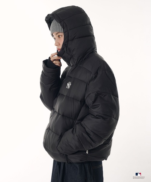 Perushu（ペルーシュ）の「Perushu × MLB 中綿フードブルゾン（ブルゾン・メンズ・チャコールグレー/ブラック/ブラウン・SMALL/MEDIUM/LARGE）」の7枚目の写真