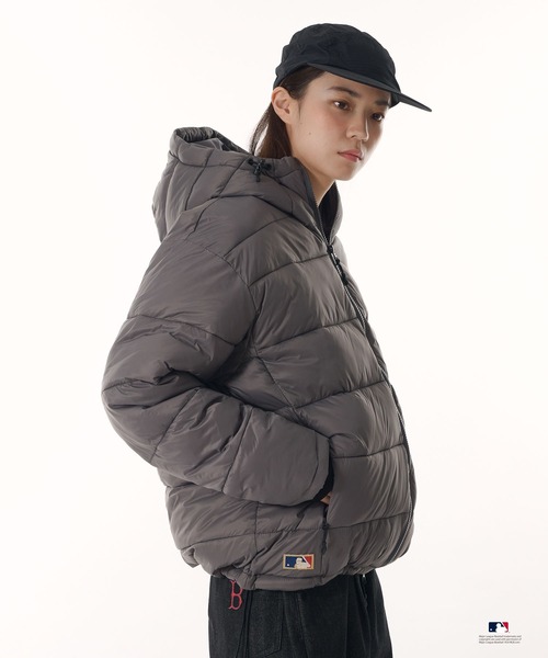Perushu（ペルーシュ）の「Perushu × MLB 中綿フードブルゾン（ブルゾン・メンズ・チャコールグレー/ブラック/ブラウン・SMALL/MEDIUM/LARGE）」の19枚目の写真