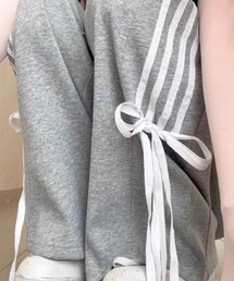 NoBelle（ノベル）の「サイドラインリボンスウェットパンツ（スウェットパンツ）」