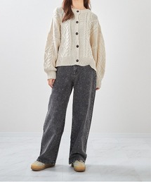 NO WAY（ノーウェイ）の「/Bling Leads/ 2WAYケーブルショート丈クルーネックカーディガン（カーディガン/ボレロ）」