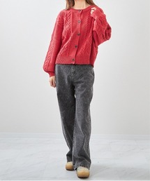 NO WAY（ノーウェイ）の「/Bling Leads/ 2WAYケーブルショート丈クルーネックカーディガン（カーディガン/ボレロ）」