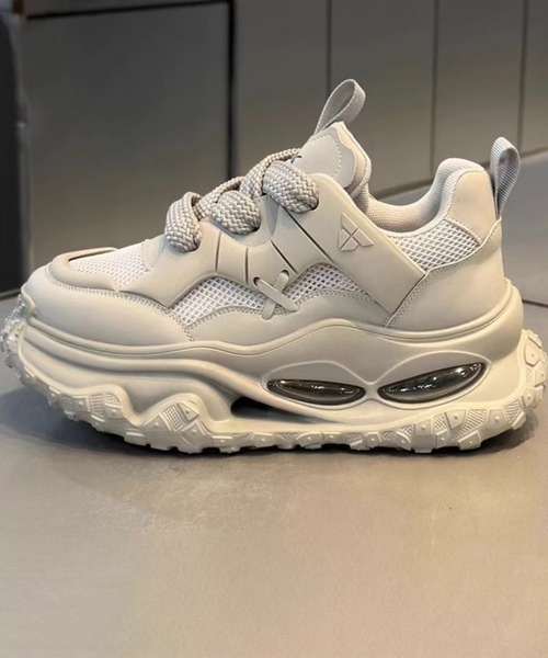 WESTBOY(ウエストボーイ)の「厚底 メッシュスニーカー WO25W3SH03【WB ORIGINALS】【2025AW】(スニーカー・メンズ・ホワイト/ブラック・44/43/42/41)」の5枚目の写真
