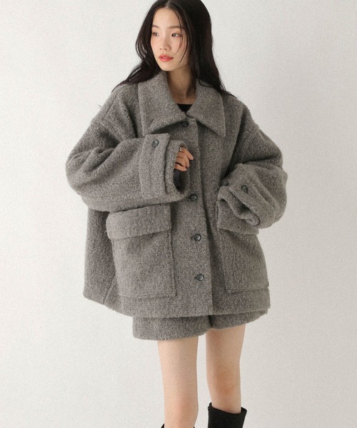 Heather(ヘザー)の「ボアシャギータイトショートパンツ 611462(その他パンツ・レディース・グレー/ベージュ・FREE)」の5枚目の写真