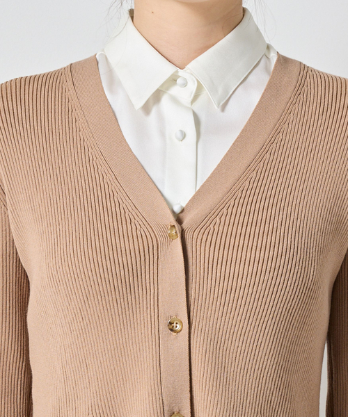 NARACAMICIE(ナラカミーチェ)の「【NARACAMICIE】フレアペプラムカーディガン(カーディガン/ボレロ・レディース・ブラウン/ブラック・M)」の10枚目の写真