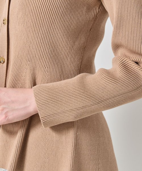 NARACAMICIE(ナラカミーチェ)の「【NARACAMICIE】フレアペプラムカーディガン(カーディガン/ボレロ・レディース・ブラウン/ブラック・M)」の11枚目の写真