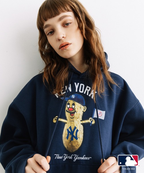 WCJ（ダブルシージェイ）の「MLB HOODIE（パーカー・レディース・ブルー/オレンジ/ネイビー/ブラック/チャコール/グレー/ライトブルー/ホワイト・FREE/XX-LARGE）」の6枚目の写真