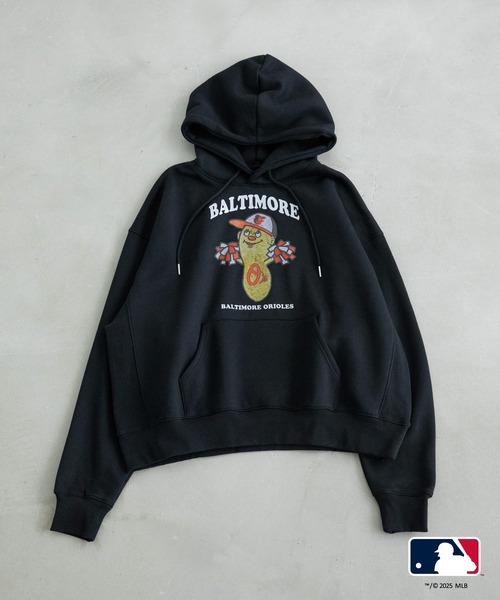 WCJ（ダブルシージェイ）の「MLB HOODIE（パーカー・レディース・ブルー/オレンジ/ネイビー/ブラック/チャコール/グレー/ライトブルー/ホワイト・FREE/XX-LARGE）」の3枚目の写真