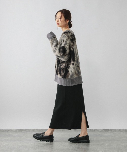 GLOBAL WORK（グローバルワーク）の「柄シャギーカーディガン＊スカートセット/580928（ワンピース・レディース・キャメル/ライトグレー・LARGE/MEDIUM）」の4枚目の写真