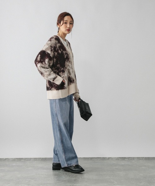 GLOBAL WORK（グローバルワーク）の「柄シャギーカーディガン＊スカートセット/580928（ワンピース・レディース・キャメル/ライトグレー・LARGE/MEDIUM）」の8枚目の写真