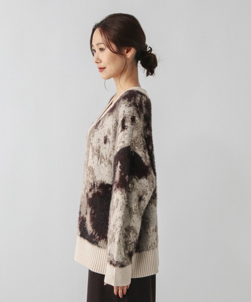 GLOBAL WORK（グローバルワーク）の「柄シャギーカーディガン＊スカートセット/580928（ワンピース・レディース・キャメル/ライトグレー・LARGE/MEDIUM）」の12枚目の写真