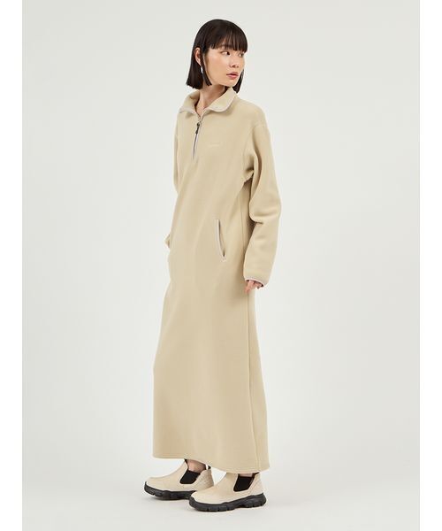 emmi（エミ）の「【セットアイテム】eco ストール付きフリースワンピース（ワンピース・レディース・ミント/ネイビー/ブルー・0/1）」の5枚目の写真