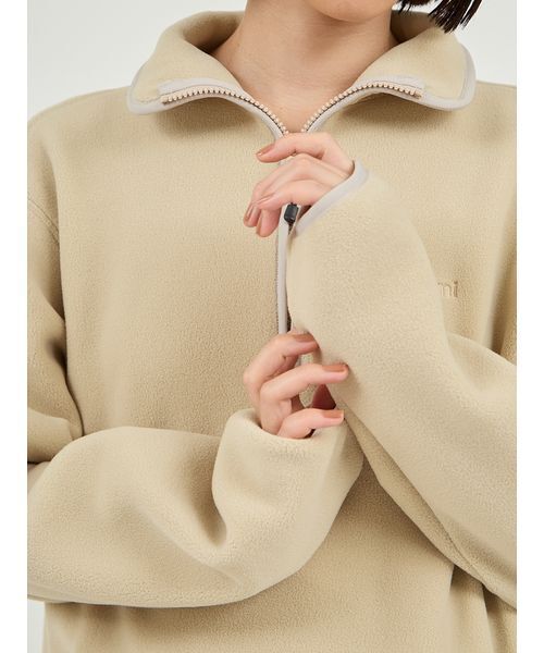 emmi（エミ）の「【セットアイテム】eco ストール付きフリースワンピース（ワンピース・レディース・ミント/ネイビー/ブルー・0/1）」の9枚目の写真