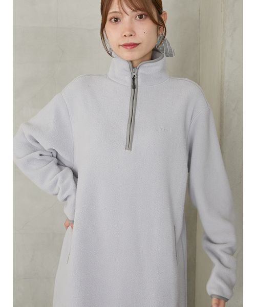 emmi（エミ）の「【セットアイテム】eco ストール付きフリースワンピース（ワンピース・レディース・ミント/ネイビー/ブルー・0/1）」の17枚目の写真