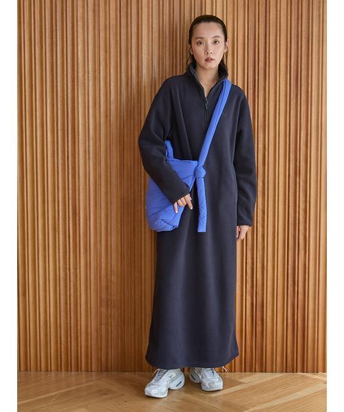 emmi（エミ）の「【セットアイテム】eco ストール付きフリースワンピース（ワンピース・レディース・ミント/ネイビー/ブルー・0/1）」の18枚目の写真