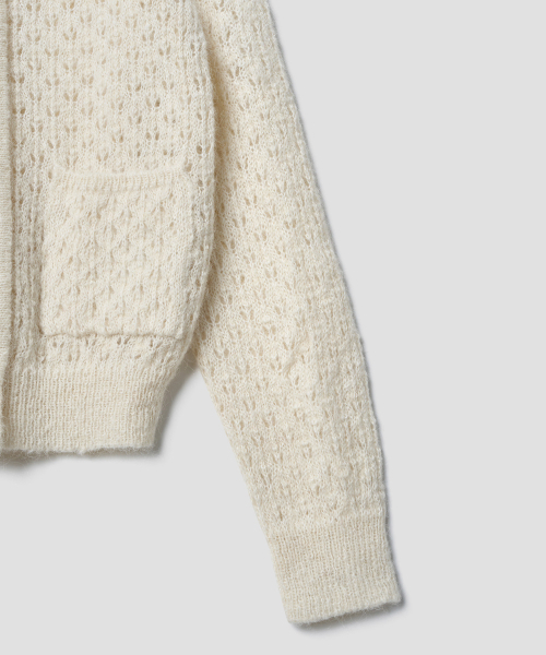 TTUDEMENT(トュードメント)の「ALPACA EYELET CARDIGAN CREAM(カーディガン/ボレロ・レディース・その他・FREE)」の6枚目の写真