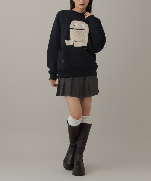 3.3 Field Trip (3.3フィールドトリップ)の「3.3 Field Trip/ウールライクプリーツミディスカート(インパン付き)(スカート・レディース・ブラック/グレー・MEDIUM/SMALL)」の3枚目の写真