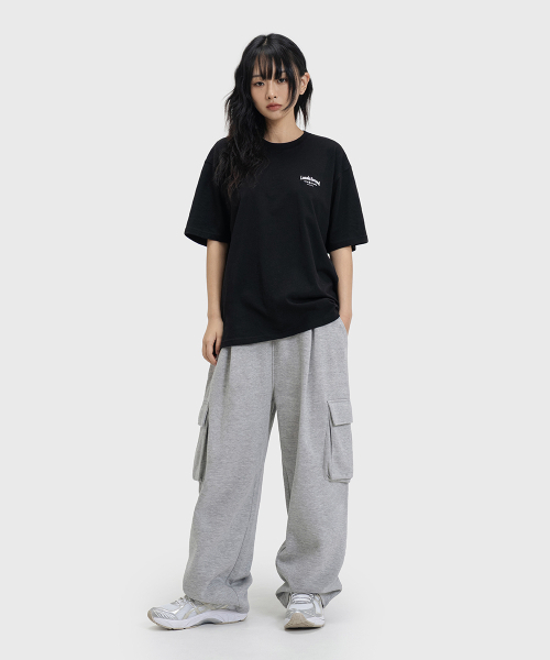 LEMAIN SECOND（リメインセカンド）の「ONE-TUCK WIDE CARGO SWEAT PANTS [GRAY] - FLEECE ver（スウェットパンツ・レディース・その他・SMALL/MEDIUM/LARGE/X-LARGE）」の3枚目の写真