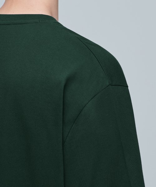 MUSINSA STANDARD（ムシンサスタンダード）の「リラックスフィットクルーネックTシャツ2 [ディープグリーン]（Tシャツ/カットソー・メンズ・その他・XX-LARGE/XXX-LARGE/SMALL/MEDIUM/LARGE/X-LARGE）」の6枚目の写真