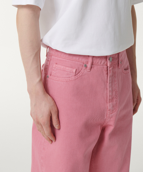 MUSINSA STANDARD（ムシンサスタンダード）の「ガーメントダイワイドデニムパンツ [デザートピンク]（デニムパンツ・メンズ・その他・26/27/28/29/30/31/32/33/34/36）」の5枚目の写真