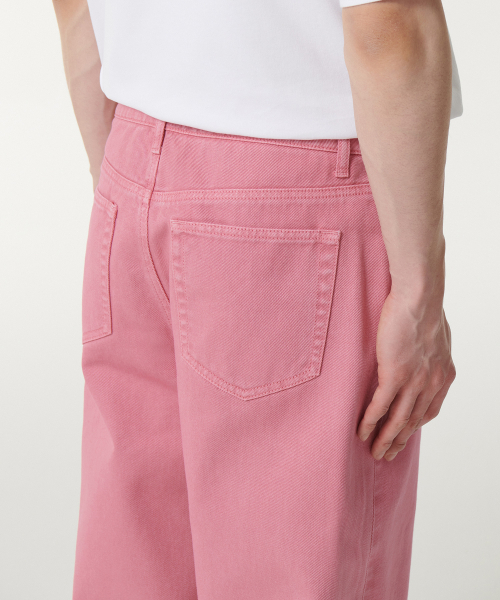 MUSINSA STANDARD（ムシンサスタンダード）の「ガーメントダイワイドデニムパンツ [デザートピンク]（デニムパンツ・メンズ・その他・26/27/28/29/30/31/32/33/34/36）」の6枚目の写真