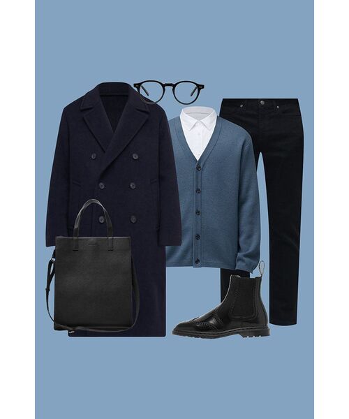 MUSINSA STANDARD（ムシンサスタンダード）の「最小限のカーディガン。 [ミッドナイトブルー]（カーディガン/ボレロ・メンズ・その他・SMALL/MEDIUM/LARGE/X-LARGE/XX-LARGE）」の10枚目の写真