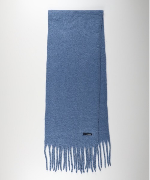 Right-on(ライトオン)の「【HONEYSUCKLE ROSE】太フリンジ ストール (ボリューム感/柔らか素材/軽量/シンプル無地/保温性/多用途/オールシーズン)(ストール/ショール・レディース・ホワイト/ブルー・ONE SIZE)」の3枚目の写真