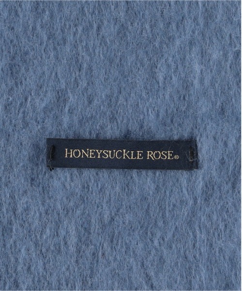 Right-on(ライトオン)の「【HONEYSUCKLE ROSE】太フリンジ ストール (ボリューム感/柔らか素材/軽量/シンプル無地/保温性/多用途/オールシーズン)(ストール/ショール・レディース・ホワイト/ブルー・ONE SIZE)」の4枚目の写真